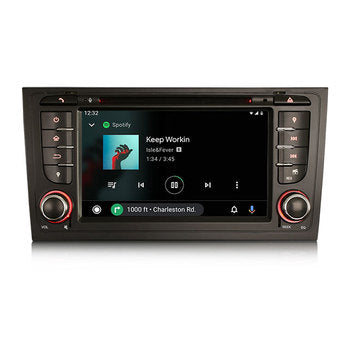 Erisin ES8506A IPS Android 13 DAB + Autoradio GPS sans fil CarPlay Car DVD SWC DTV DSP pour Audi A6 S6 RS6 Audi Allroad Stereo