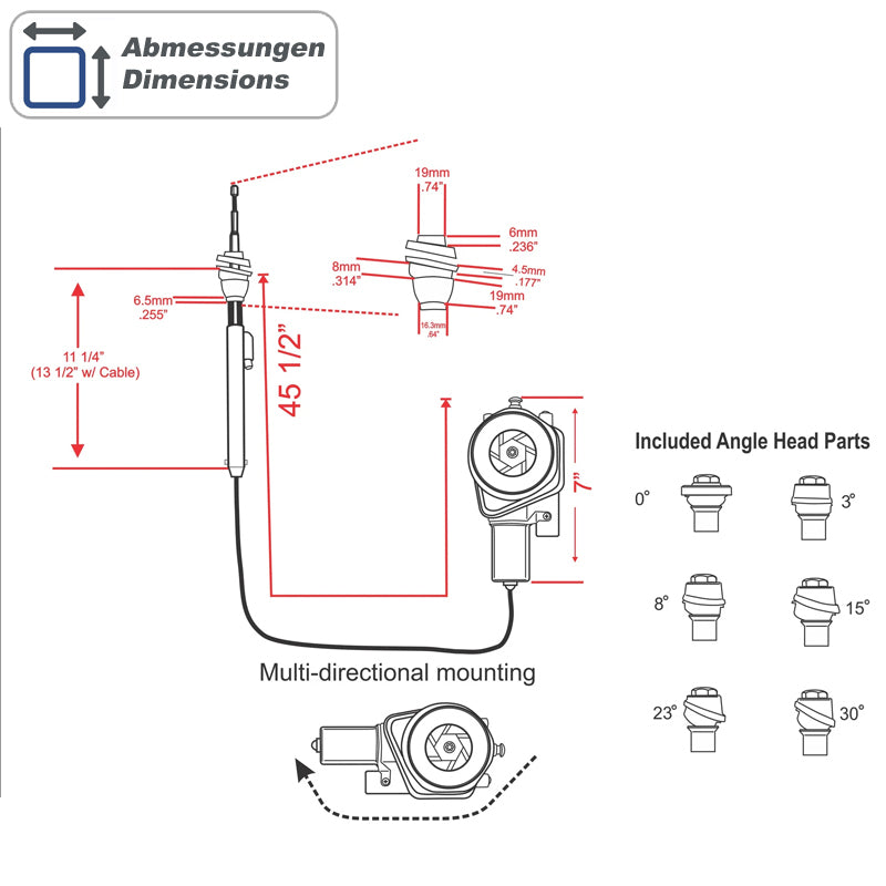 RETROSOUND Universal remote-motor fully-automatic power antenna