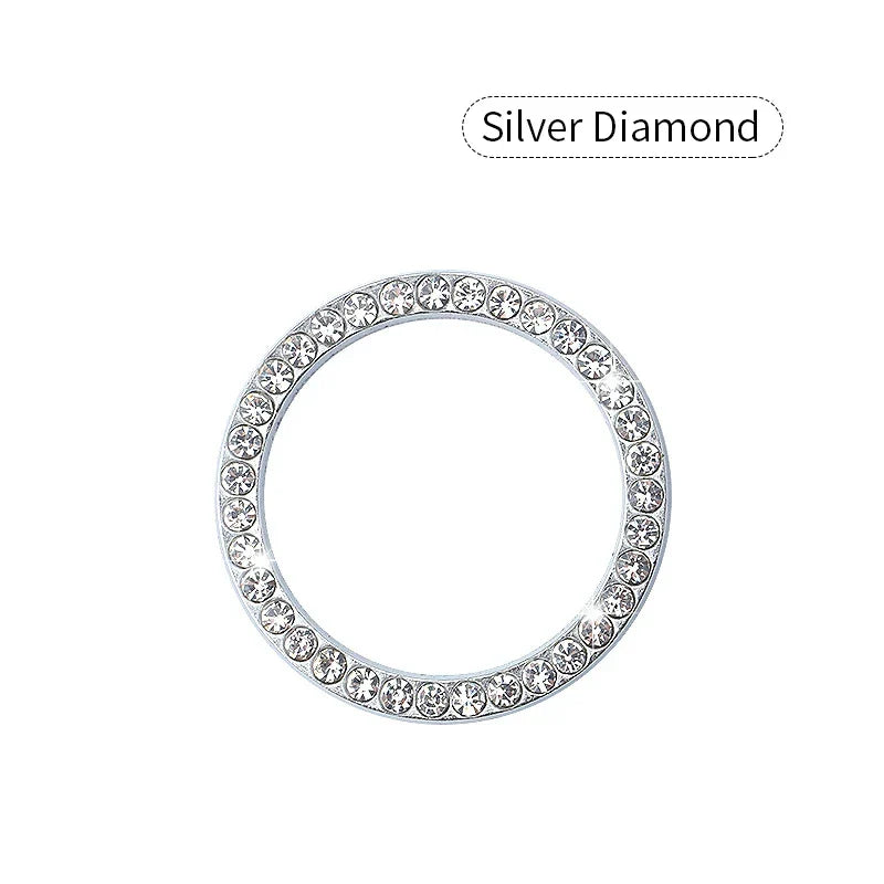 Crystal Engine Ignition Onekey Start Stop Push Button Switch Protective Cover Bling Girls Auto Accessories Car Interior Decor