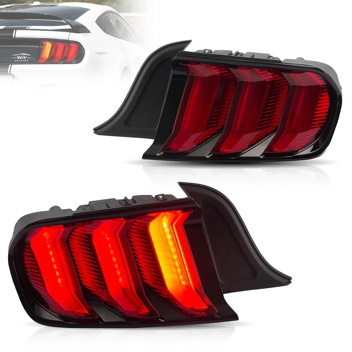 LED Tail Lights Assembly With 5 Modes Sequential Turn Signal For 2015-2023 Ford Mustang 6th Gen (S550) - Vland – éclairage LED auto