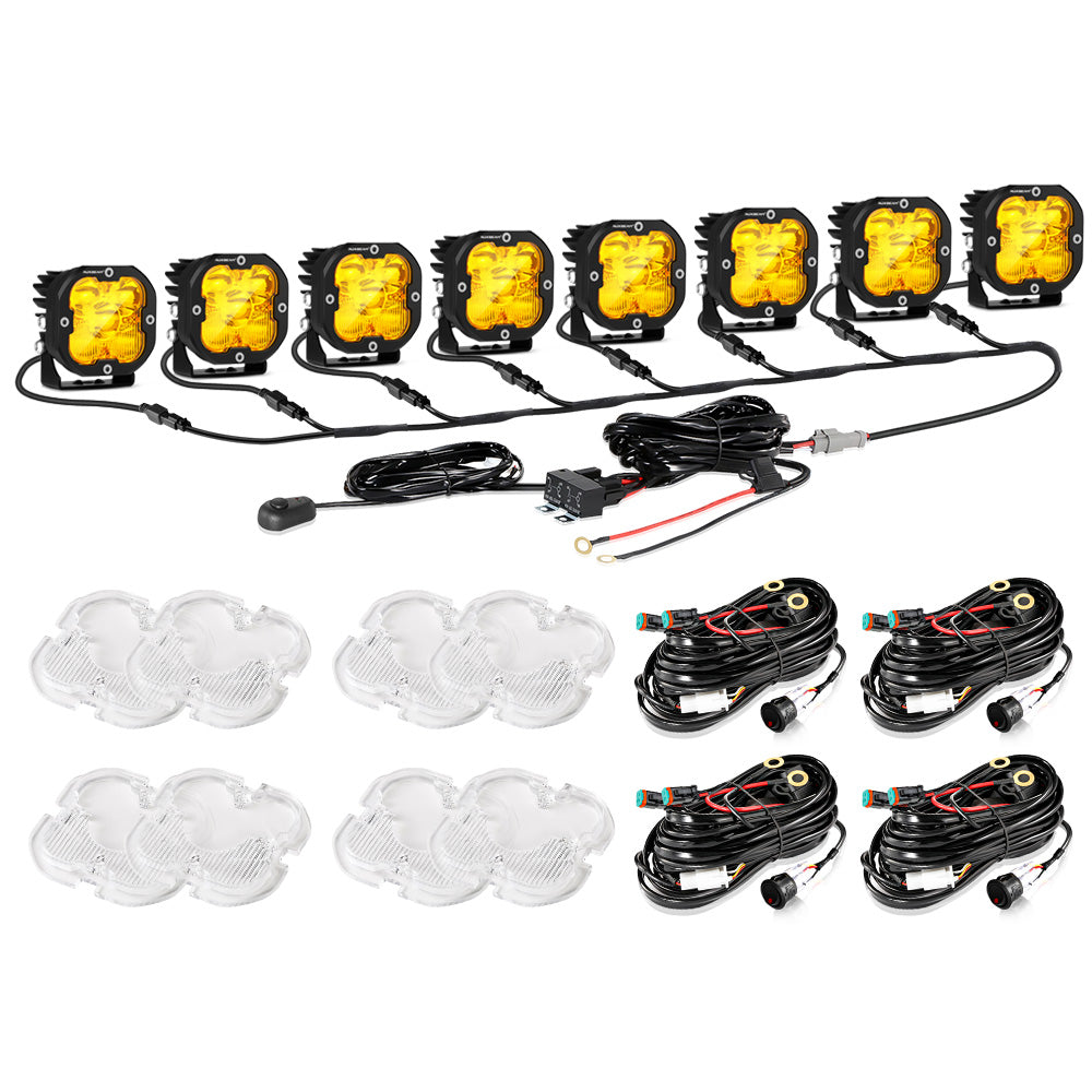 XP-ULTRA Series 3 Inch 80W Combo Beam LED Pods Amber&White Offroad Lights - Auxbeam – éclairage LED auto