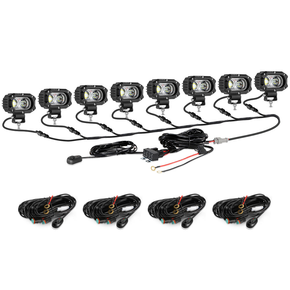 R4 Series | 4 Inch 60W Flood Beam LED Pods Light White Driving Light - Auxbeam – éclairage LED auto