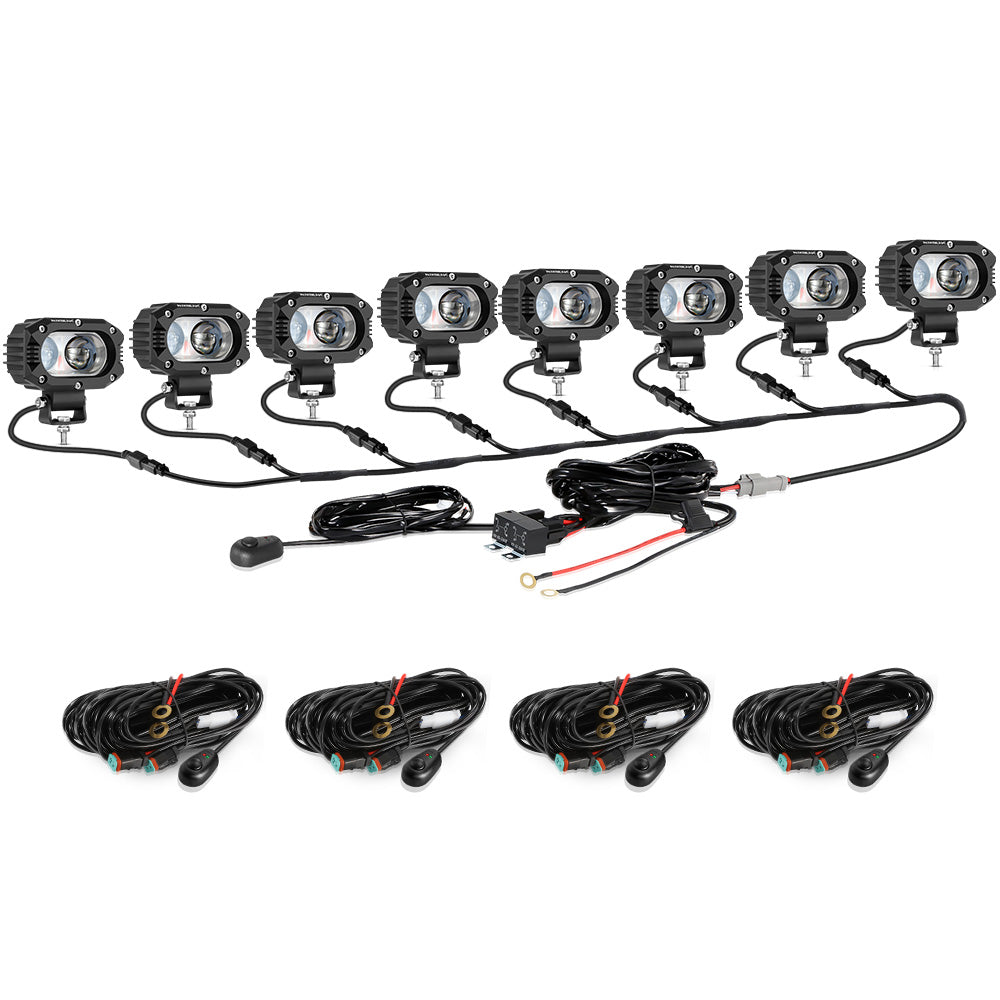 سلسلة R4 | مصابيح LED سبوت بريم 60 واط، مقاس 4 بوصات، ضوء قيادة أبيض