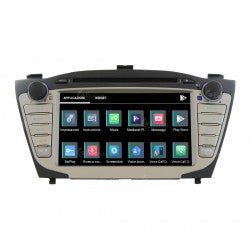 Car radio for Hyundai ix35 with navigation, rearview camera, amplifier and large LCD screen as standard...