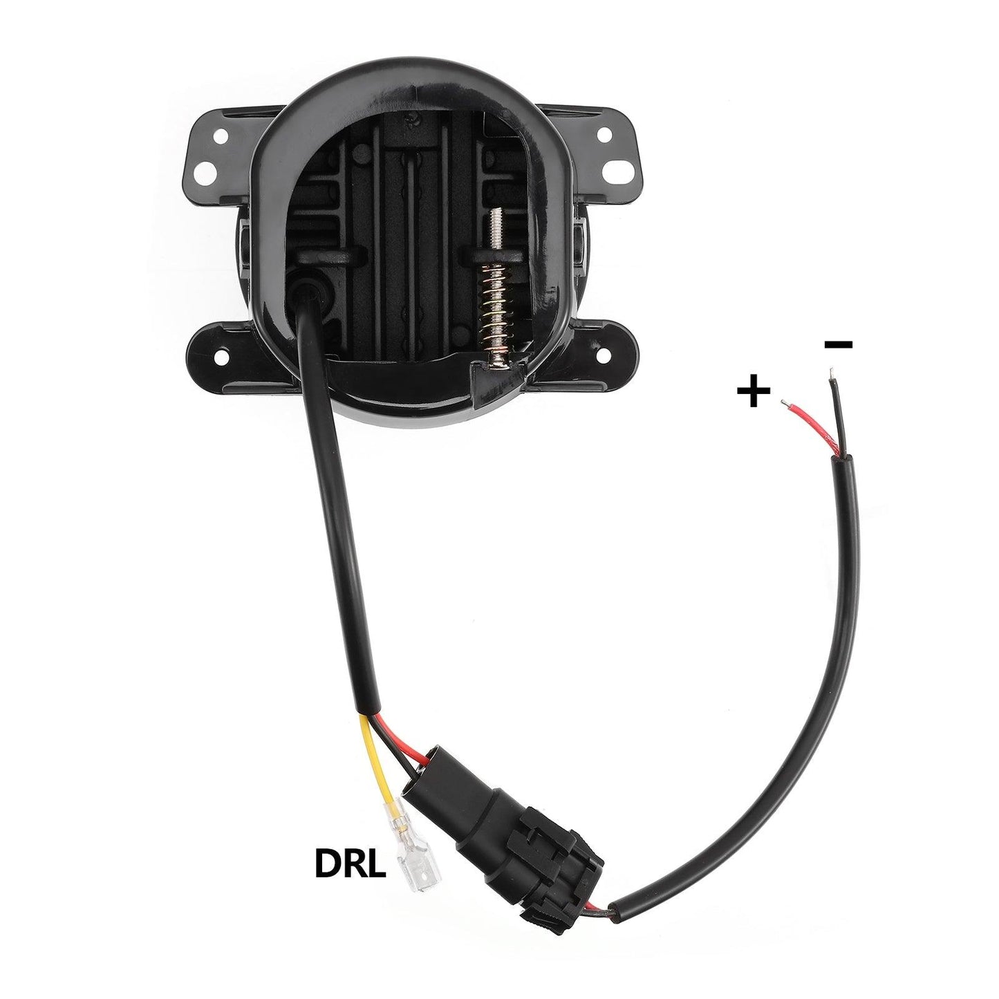 (قطعتان/مجموعة) مصابيح ضباب LED مقاس 4 بوصات 60 وات مع حلقة هالة بيضاء DRL لسيارة Jeep Wrangler JK/ Jeep Grand Cherokee/ Dodge
