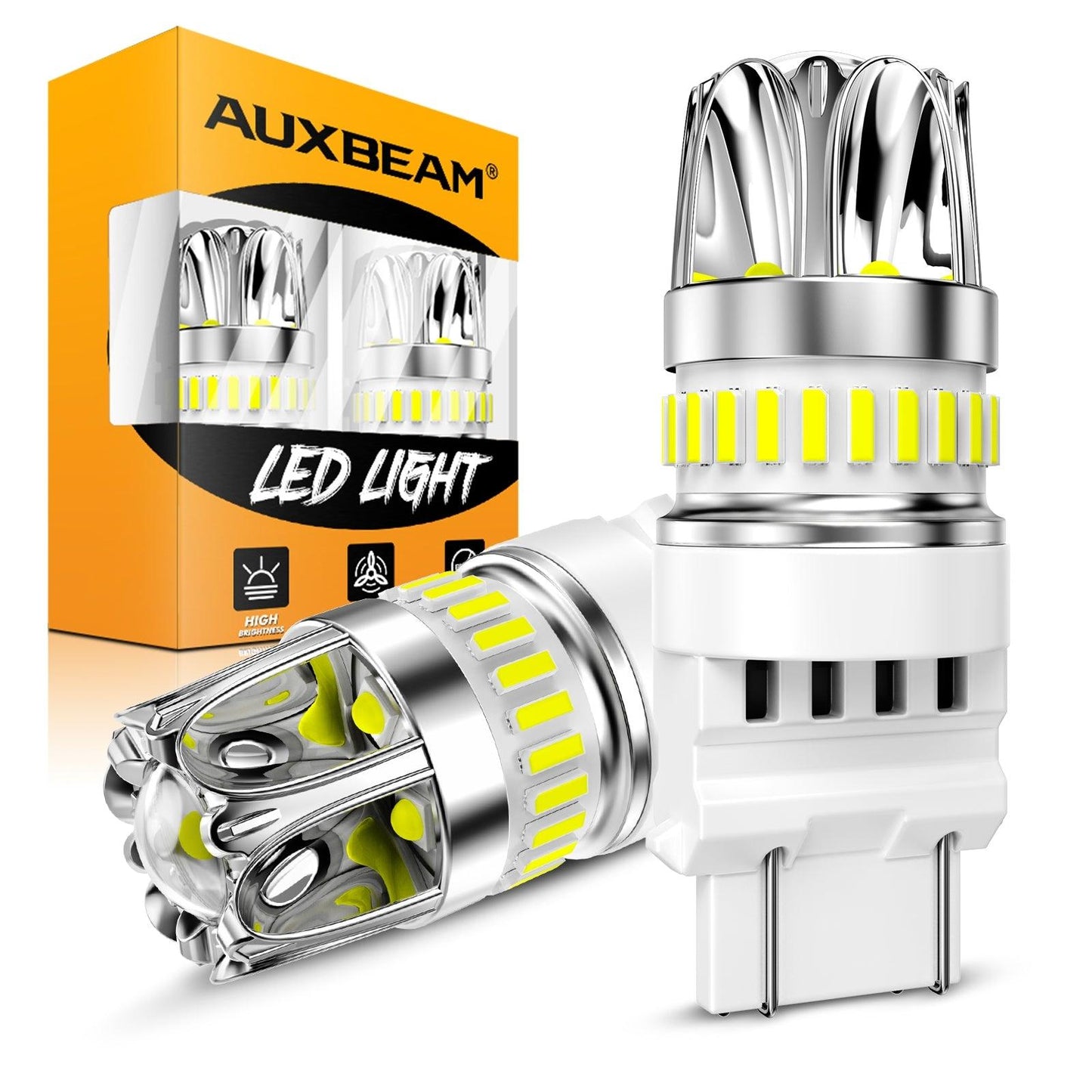 T25 3157 3156 LED Backup Reverse/Turn Signal/Brake Tail Light Bulbs 14W 6000LM CAN-Bus Error Free 6500K White Y2 Series | 2 Bulbs