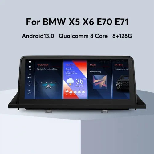 10.25" Android 13.0 Qualcomm 8 Core Multimedia BMW X5 X6