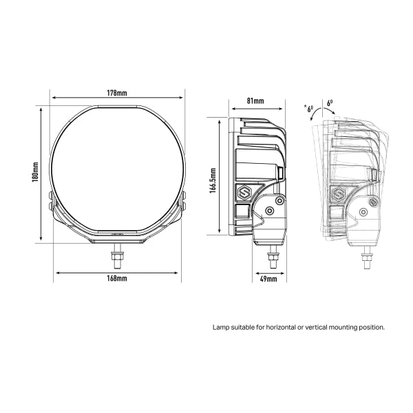 Auxiliary light Lazer Sentinel 7" Standard - Round / 18 cm / 62W / Ref. 12.5