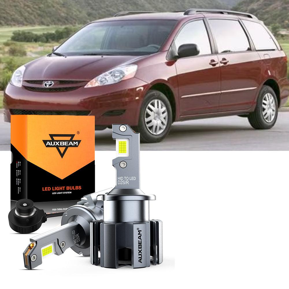 مجموعة مصابيح أمامية LED 9005 D2S لسيارة تويوتا سيينا موديلات 2006-2010 