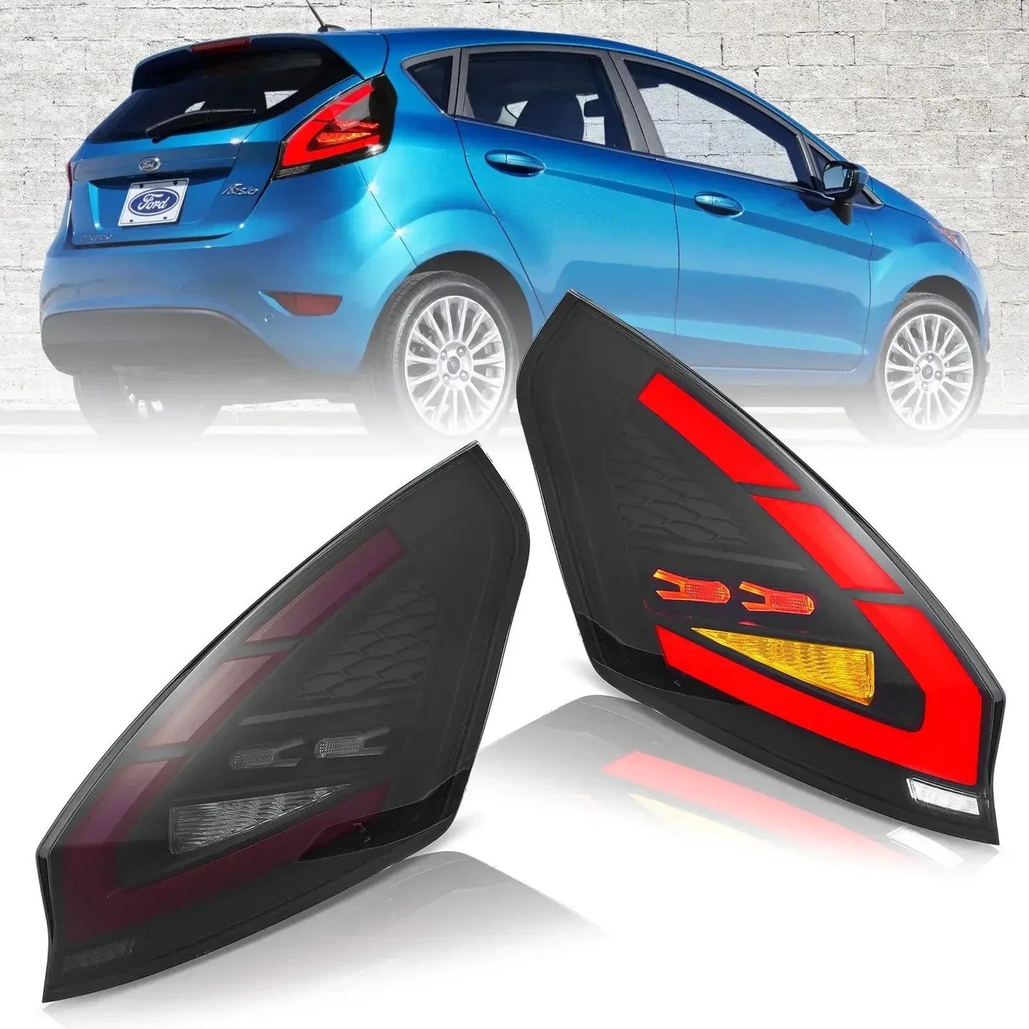 LED Tail Light Assembly For 2009-2017 Ford Fiesta Hatchback