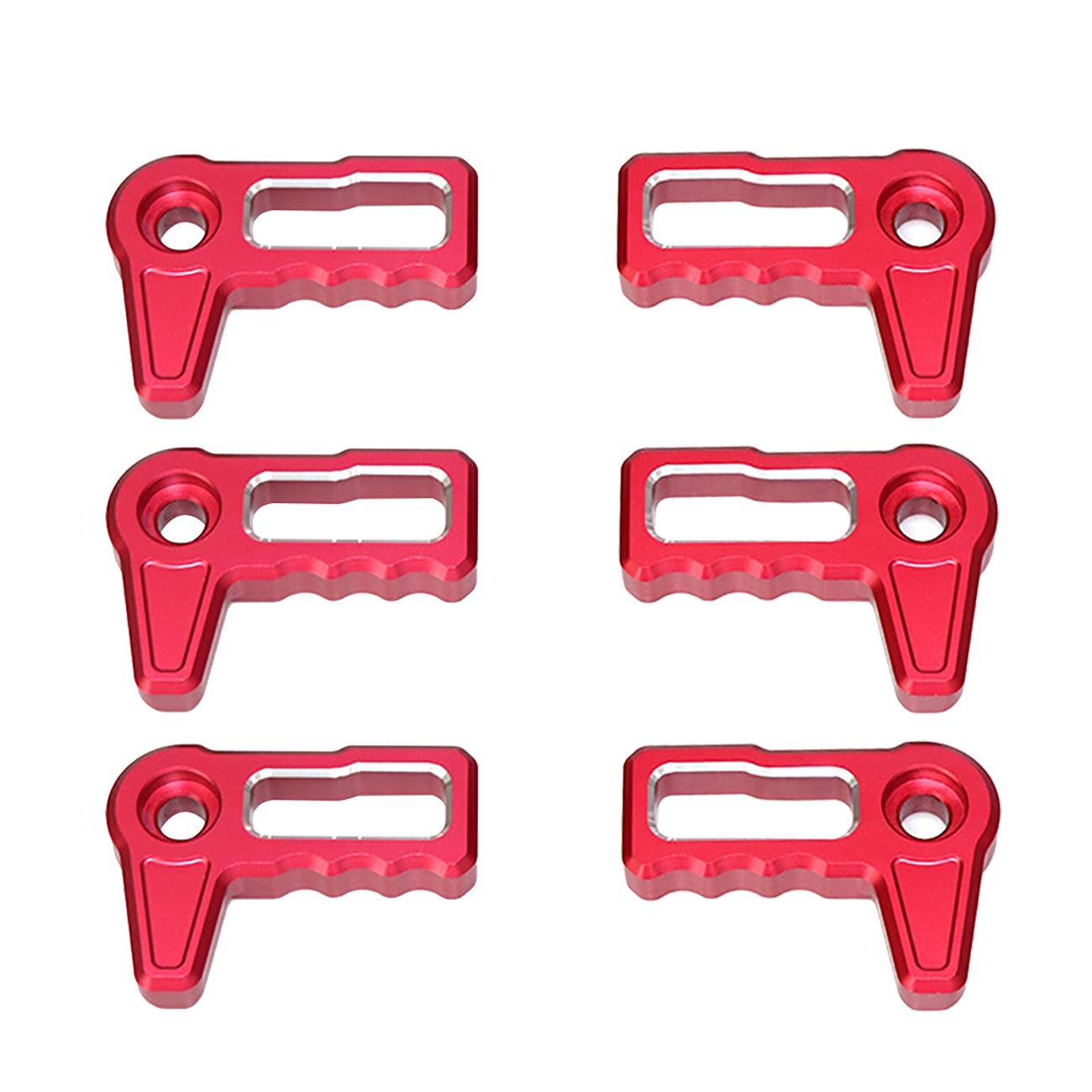 (6 قطع/مجموعة) مقبض مفتاح السقف العلوي لسيارة جيب رانجلر JL 2018-2022 (أحمر/أسود)