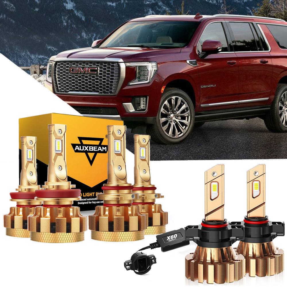 For 2015 2016 GMC Yukon(with halogen lamps) F-16 Plus Series Built-in Canbus Automotive Grade 14000LM LED Light Bulbs High Low Beam Bundle - Auxbeam  – éclairage LED auto