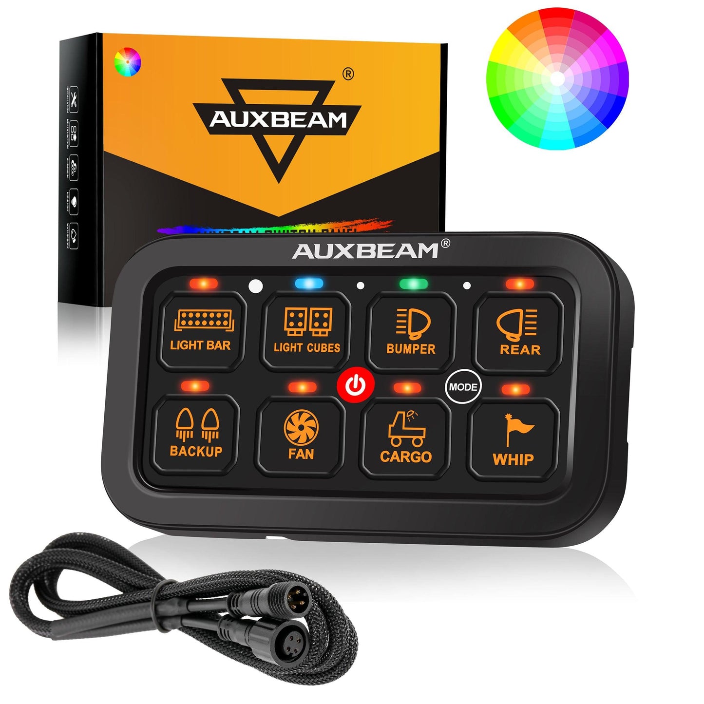 لوحة مفاتيح LED من سلسلة RGB 6/8/12 عصابة، وحدة تحكم في إضاءة الطرق الوعرة 