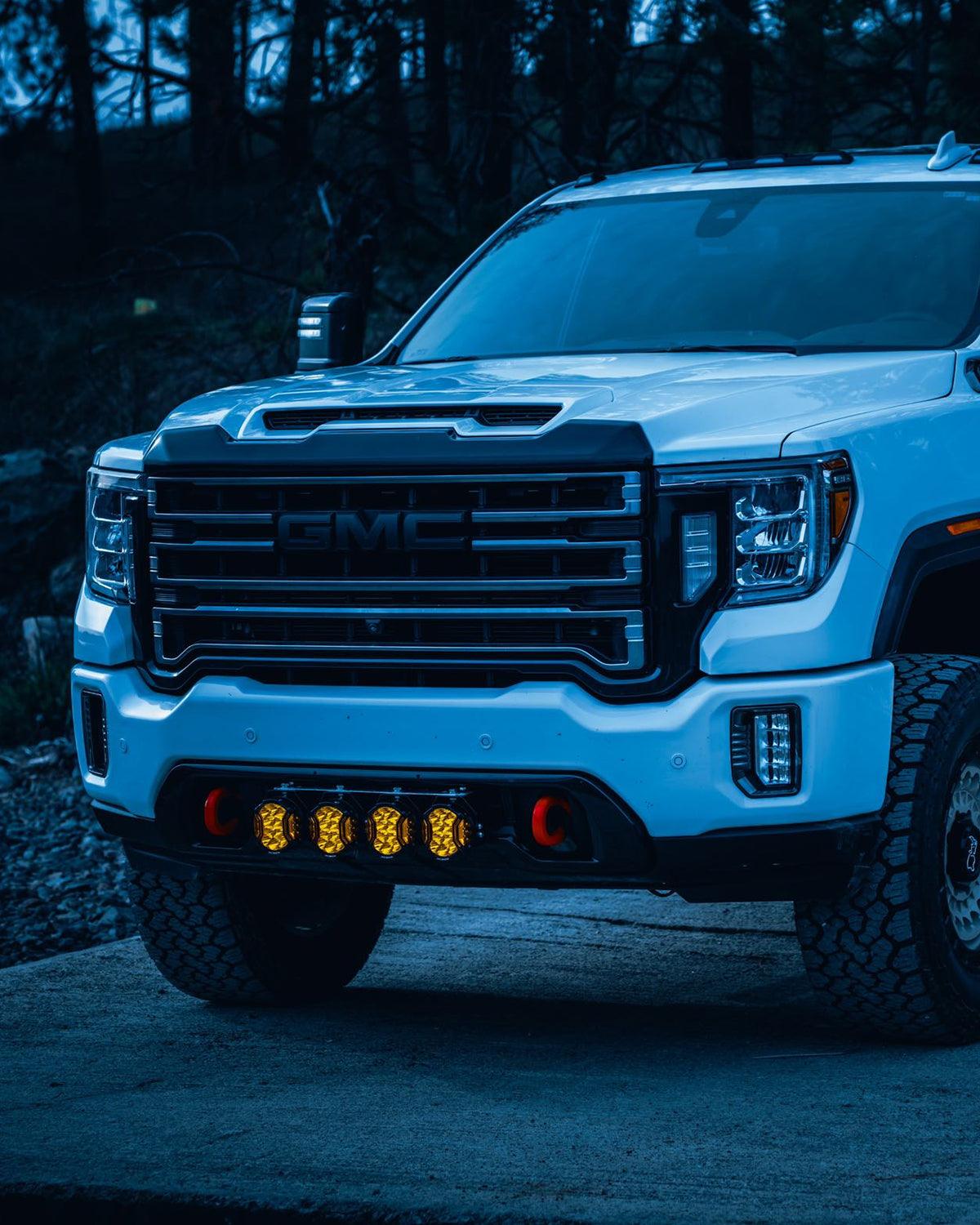 V-ULTRA Series | 5 Inch 172W LED Side Shooter Amber Pod Lights with Amber DRL - Auxbeam  – éclairage LED auto