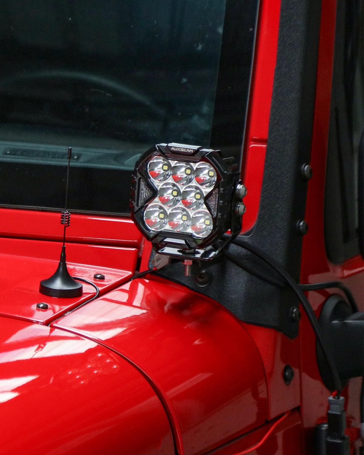 CUBE-Z Series 4 Inch Spot LED Pod Lights Off Road Lights with White DRL & Amber Turn Signal Lights - Auxbeam  – éclairage LED auto