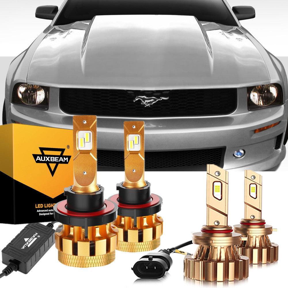 For 2005-2006 Ford Mustang(GT) F-16 Plus Series Built-in Canbus Automotive Grade 14000LM LED Light Bulbs High Low Beam Bundle - Auxbeam  – éclairage LED auto