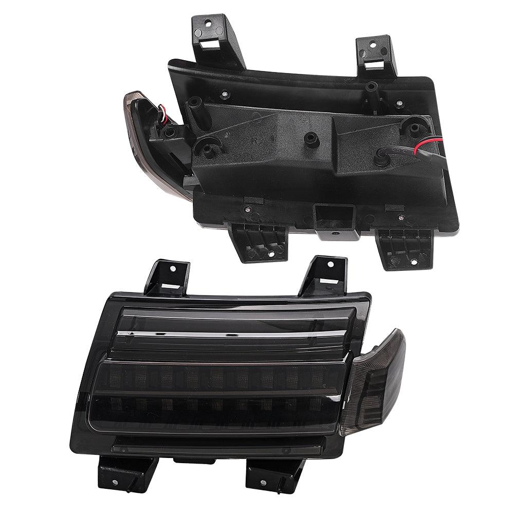 مصابيح إشارة انعطاف LED دخانية مع مصابيح نهارية وعلامات جانبية لسيارة جيب رانجلر JL Sahara وRubicon وطرازات High Altitude من 2018 إلى 2023