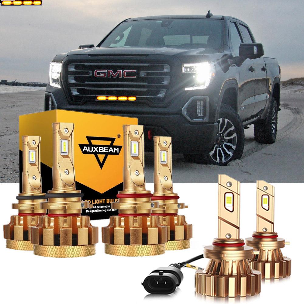 For 2003-2006 GMC Sierra 1500 (Base HT SL SLE SLT WT HYBRID) F-16 Plus Series Built-in Canbus Automotive Grade 14000LM LED Light Bulbs High Low Beam Bundle - Auxbeam  – éclairage LED auto