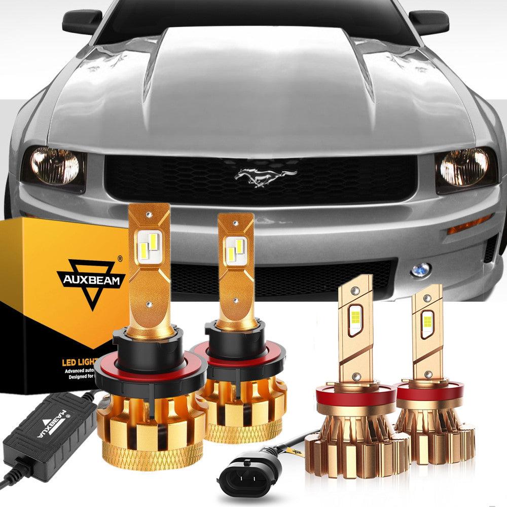 For 2005-2006 Ford Mustang (Base) F-16 Plus Series Built-in Canbus Automotive Grade 14000LM LED Light Bulbs High Low Beam Bundle - Auxbeam  – éclairage LED auto