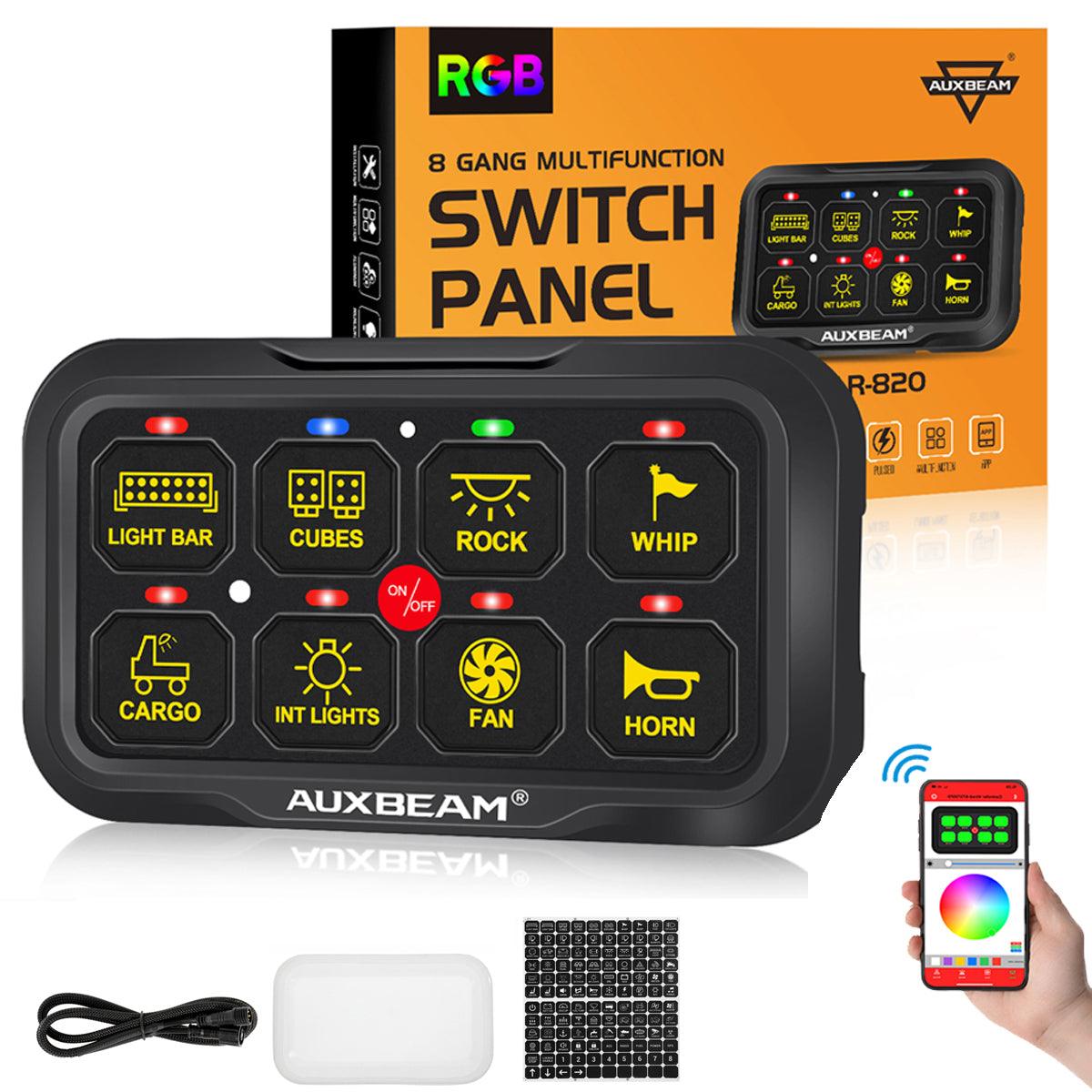 AR Series 6/8 Gang LED Switch Panel,Off Road Light Controller 