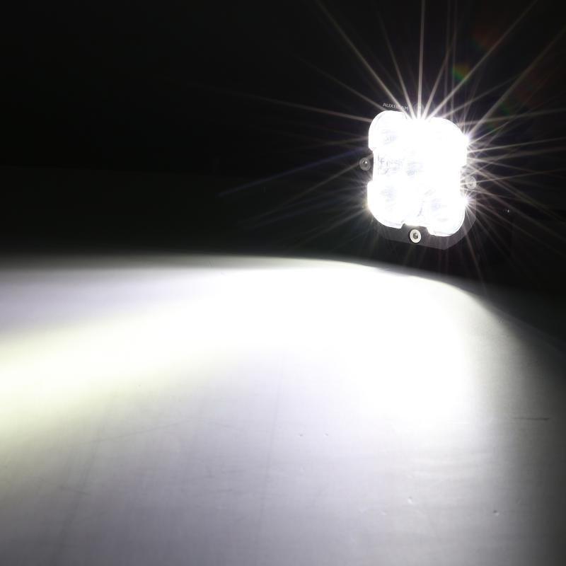 مصابيح LED مقاس 3 بوصات مع أغطية كهرمانية إضافية وحوامل تثبيت مصباح الضباب (مصباح ضباب عمودي) لسيارة دودج رام 1500 موديلات 2013-2018