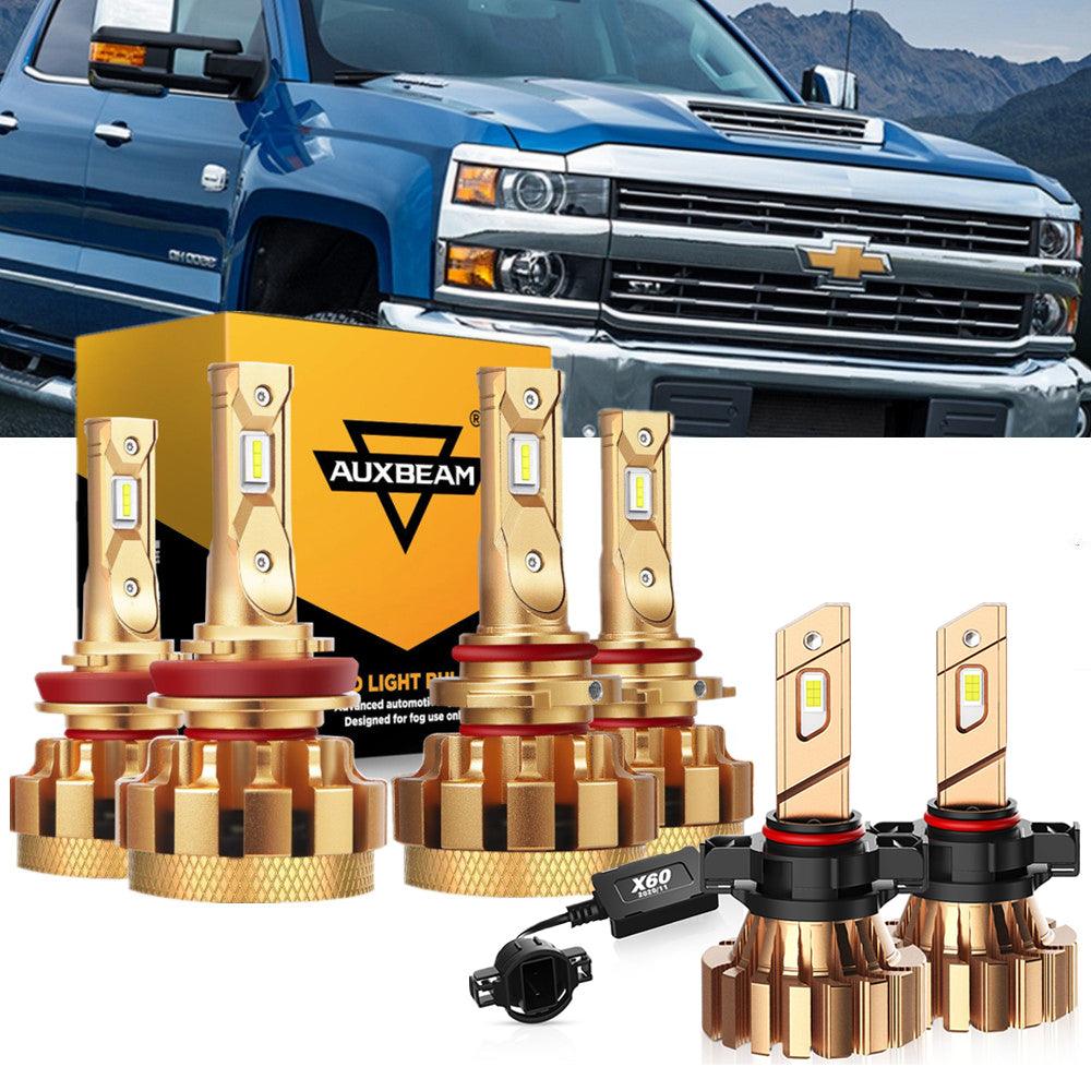 For 2007-2019 Chevrolet Silverado 3500 HD F-16 Plus Series Built-in Canbus Automotive Grade 14000LM LED Light Bulbs High Low Beam Bundle - Auxbeam  – éclairage LED auto