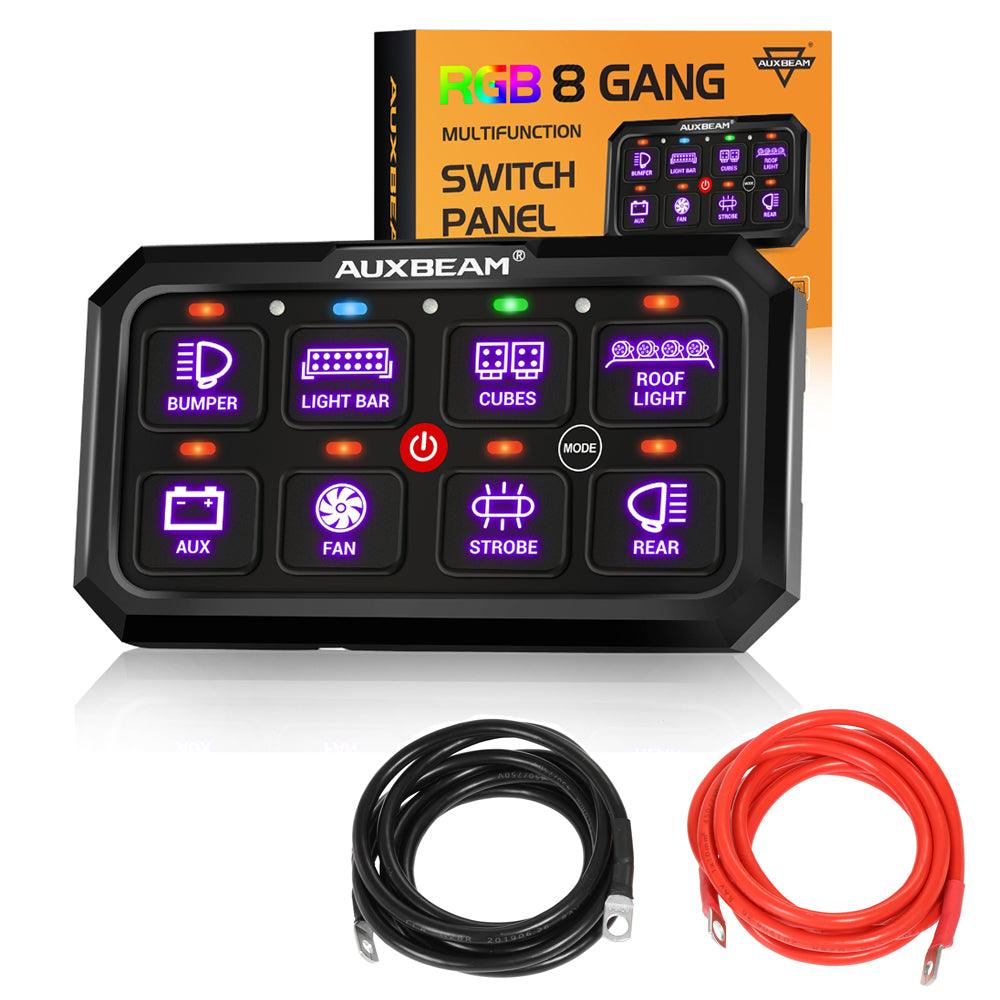 RB80 XL RGB Switch Panel without APP, Toggle/Momentary/Pulsed Mode Supported (Two-Sided Outlet)