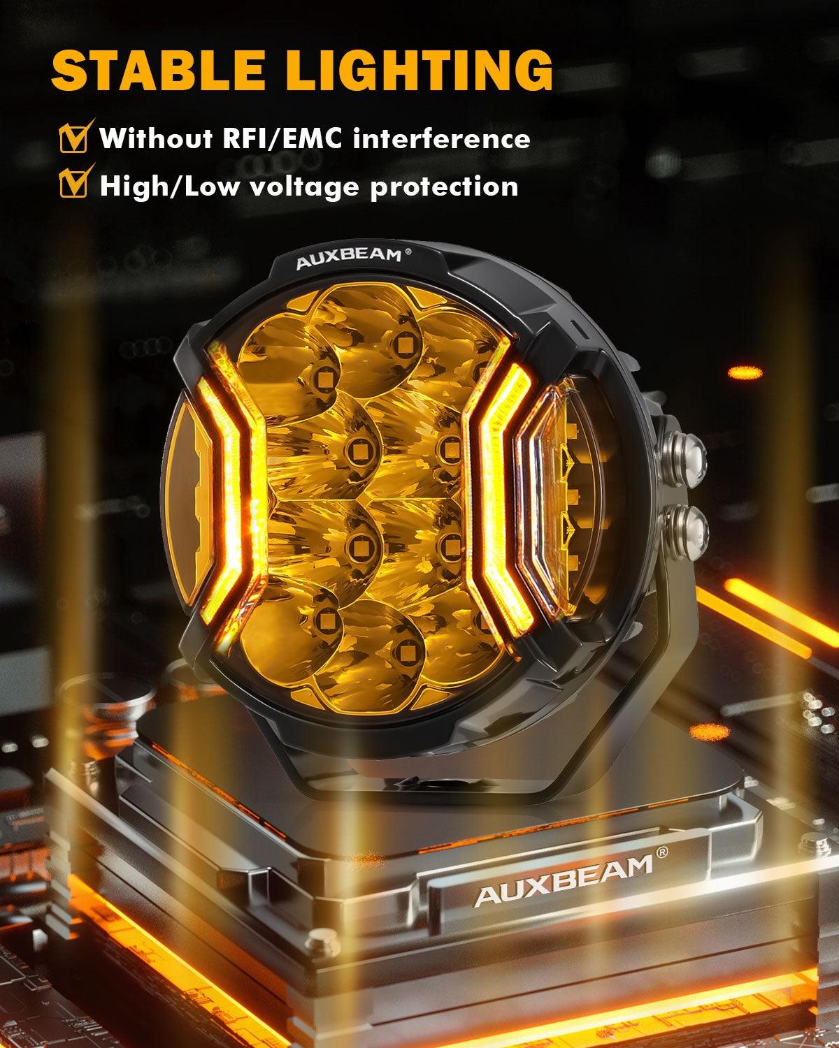 V-ULTRA Series 6/8 Pcs 5 Inch 172W LED Side Shooter Amber DRL with Power Harness - Auxbeam  – éclairage LED auto