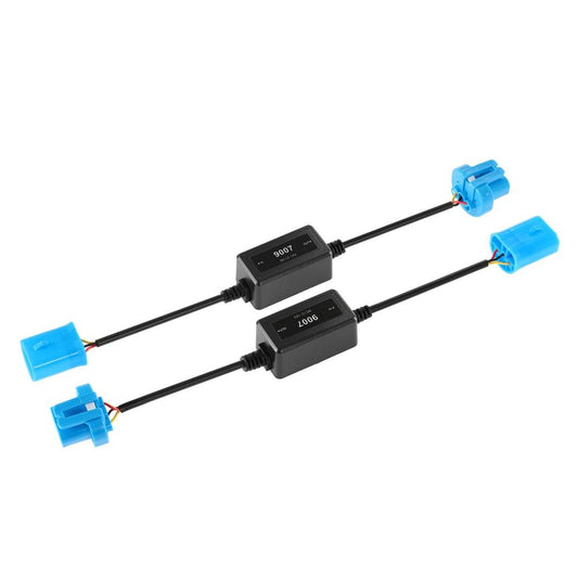 9007/HB5 C10-MODEL Enhanced LED Headlight Bulbs Canbus Decoder Anti-Flicker Hyper Flash No Warning Harness Resistor Conversion Kit 2pcs/set