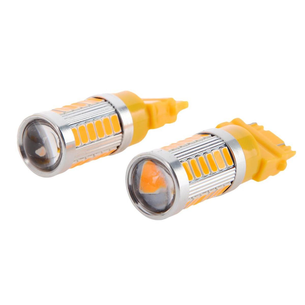 (قطعتان/مجموعة) 3157/3156 33 قطعة - LED 3020SMD كهرماني 8000LM LED ضوء الفرامل/الرجوع/الذيل/إشارة الانعطاف