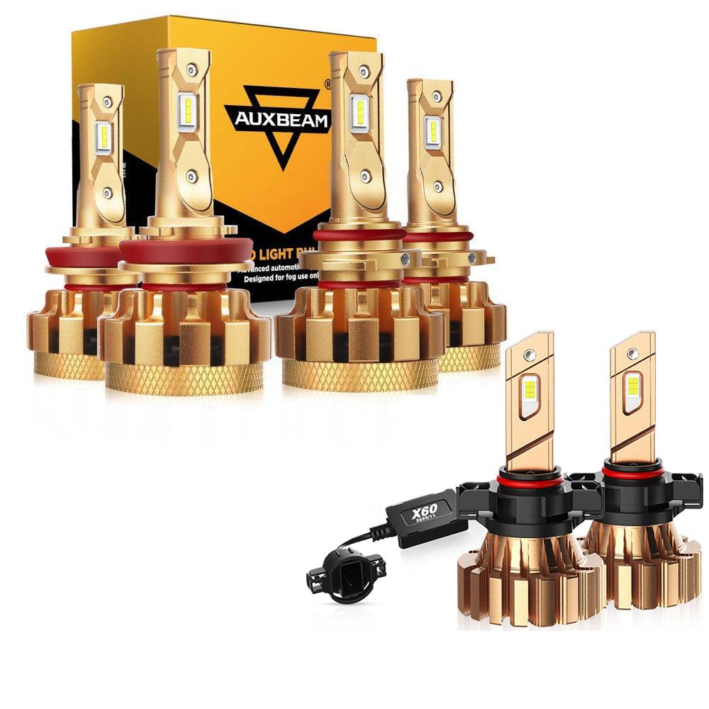 For 2007 Chevrolet Silverado 3500 F-16 Plus Series Built-in Canbus Automotive Grade 14000LM LED Light Bulbs High Low Beam Bundle - Auxbeam  – éclairage LED auto