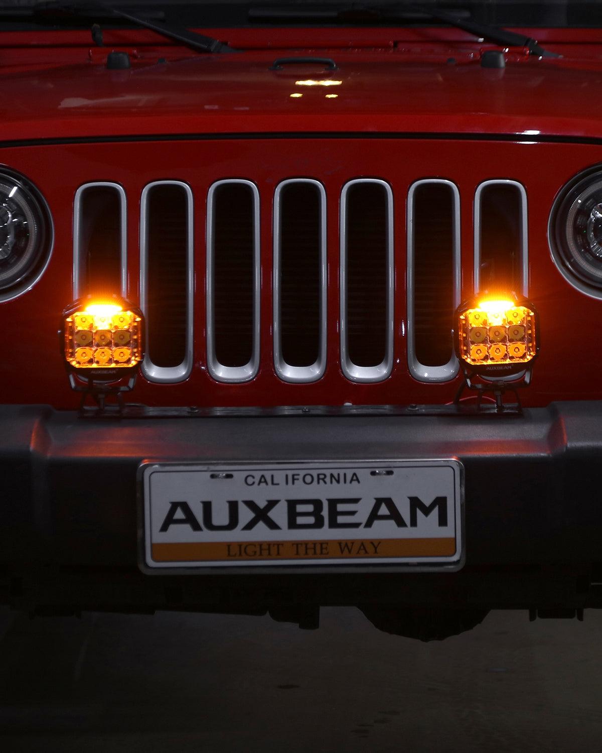 V-MAX Series | 5 Inch 168W 16440LM Combo Beam Side Shooter LED Round Pod Lights with Amber DRL - Auxbeam  – éclairage LED auto