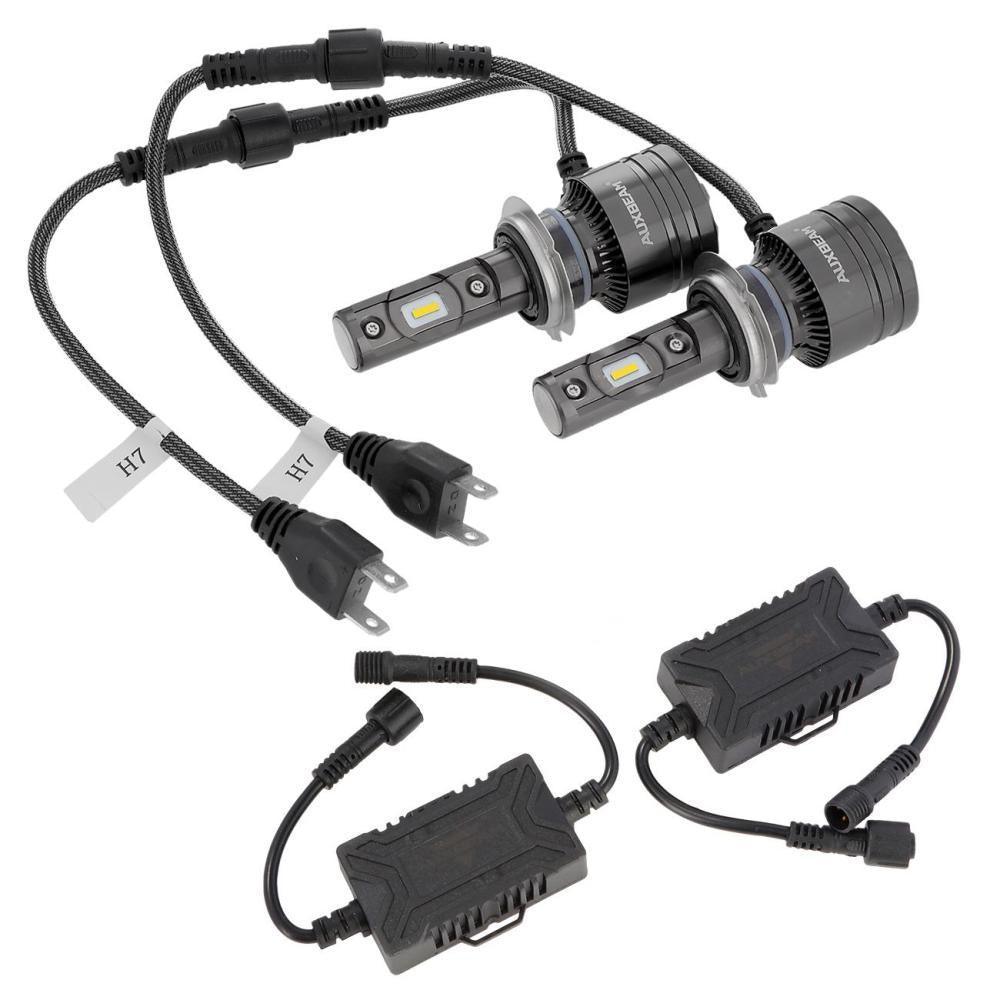 (2 قطعة/المجموعة) 4300K ​​​​T1 سلسلة مصابيح LED 8000LM