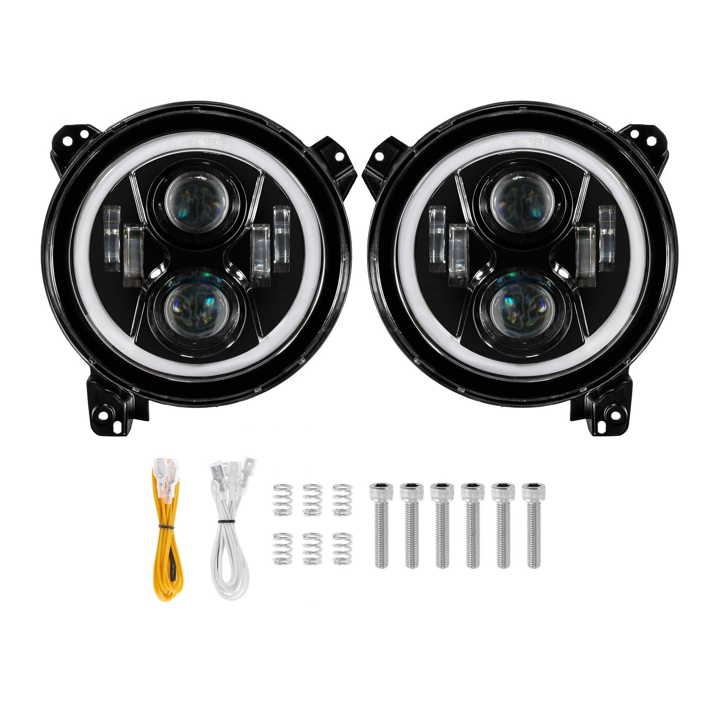 (2pcs/set) 9 Inch LED Headlights with DRL Halo Ring for Jeeps Wrangler JL Jeep Gladiator JT 2018 2019 2020 2021 2022