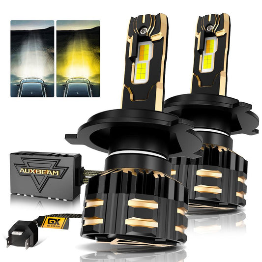 H4 LED Headlight Bulbs 110W 25000LM GX Bi-Color Series High Power & Brightness Dual Color Switchback | 2 Bulbs - Auxbeam  – éclairage LED auto