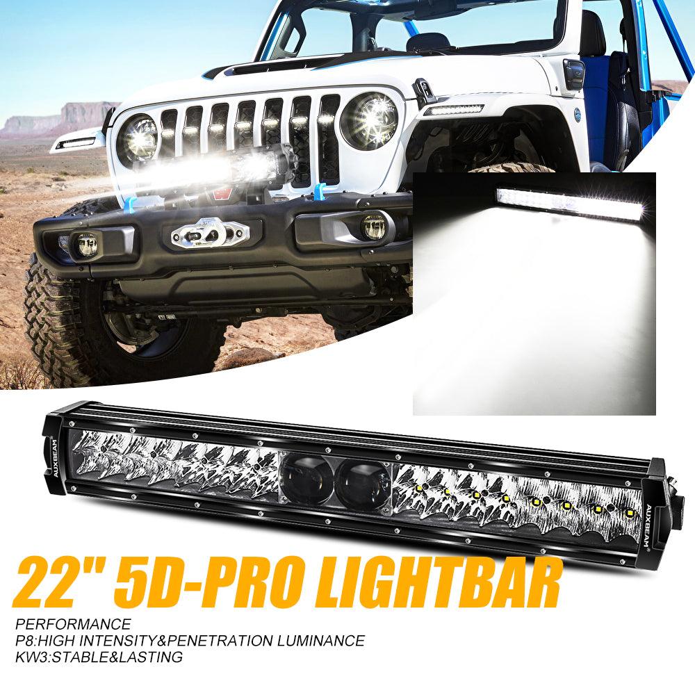 5D-PRO Series 12 Inch/22 Inch/32 Inch/42 Inch/52 Inch Spot LED Light Bar with 5D Projectors