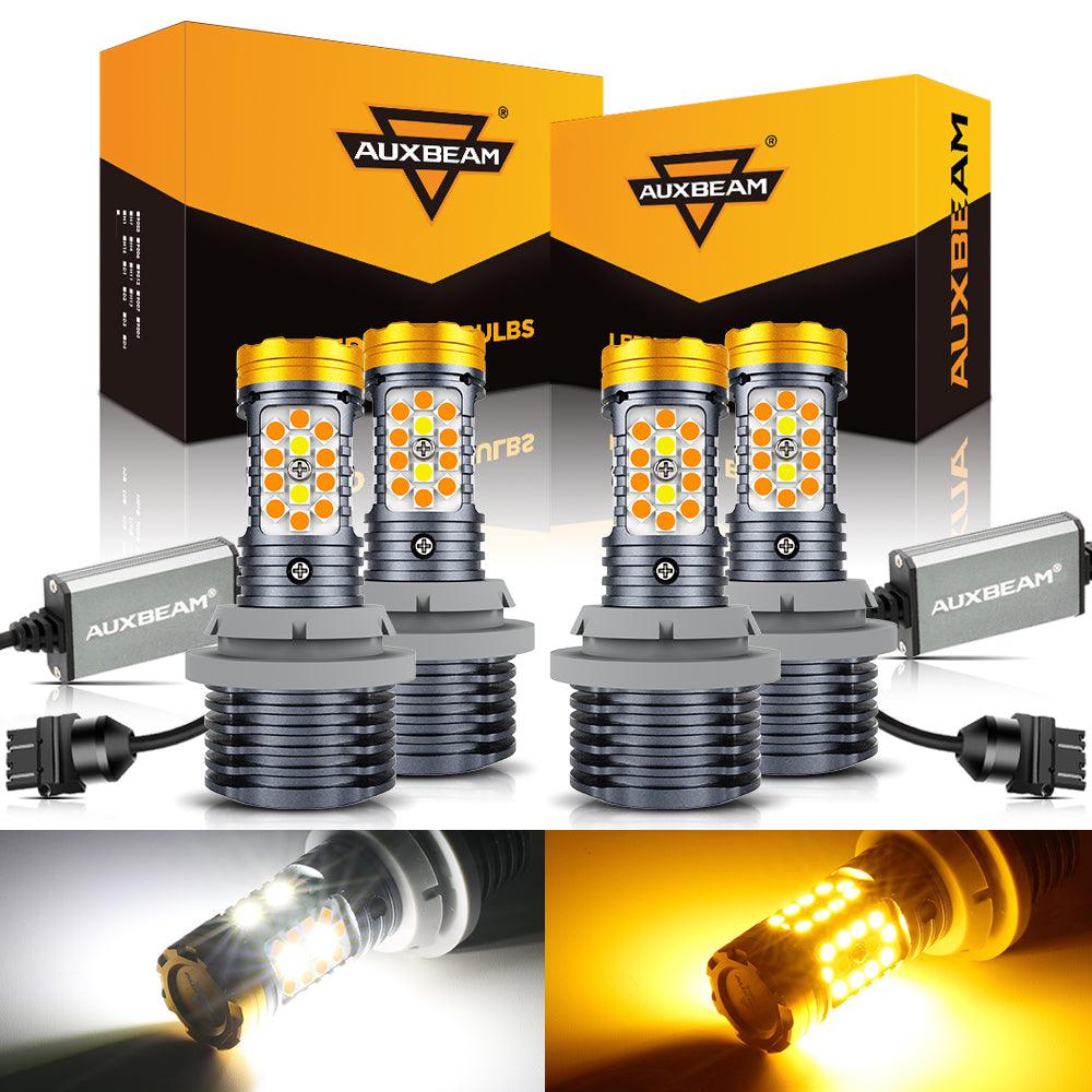 🆕T25 3157 3156 LED Front Turn Signal & DRL Light Bulbs 800% High Brightness CAN-Bus Error Free Dual Color Switchback White & Amber B31 Series | 2 Bulbs