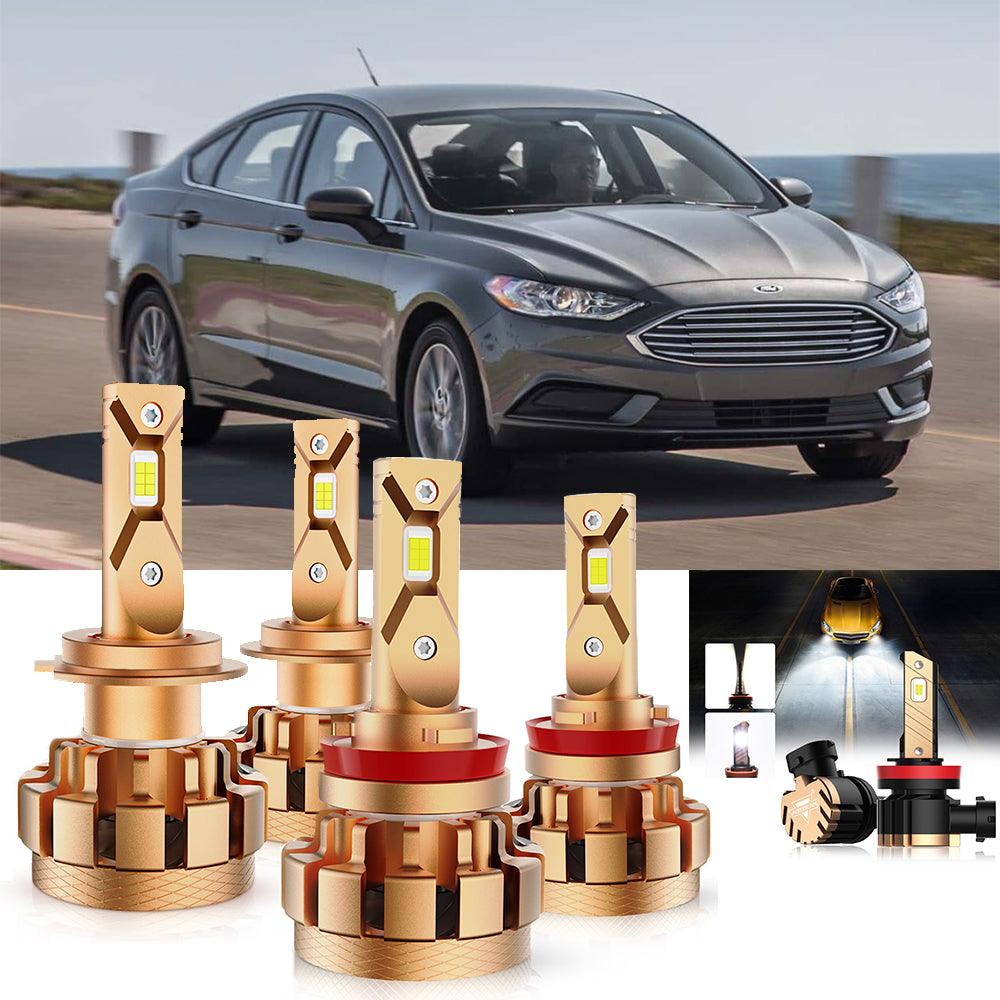 For 2006-2017 Ford Fusion F-16 Plus Series Built-in Canbus Automotive Grade 14000LM LED Light Bulbs High Low Beam Bundle - Auxbeam  – éclairage LED auto