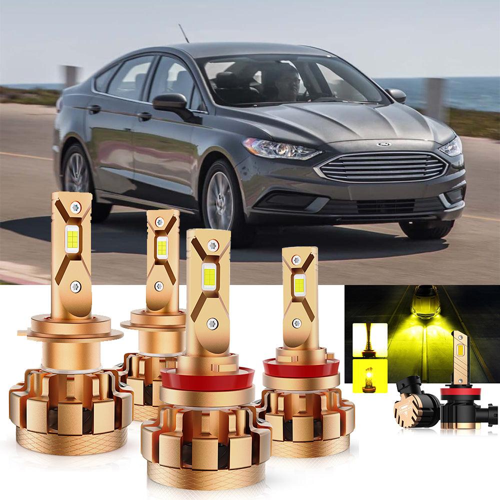 For 2006-2017 Ford Fusion F-16 Plus Series Built-in Canbus Automotive Grade 14000LM LED Light Bulbs High Low Beam Bundle - Auxbeam  – éclairage LED auto