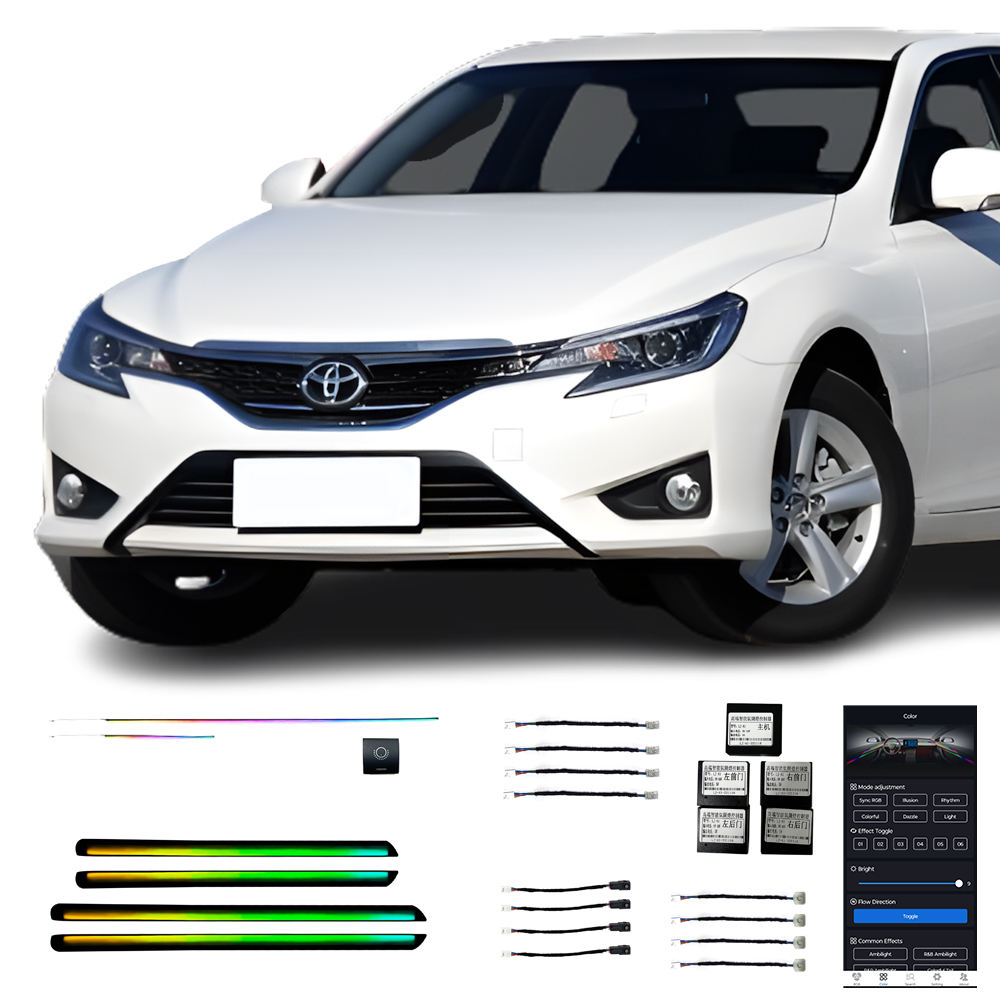 10-17 Reiz Vente Directe Usine Lumière Ambiante Intérieure Voiture Ombre Dynamique Couleur Magique 18 Lumières Pour Toyota Reiz