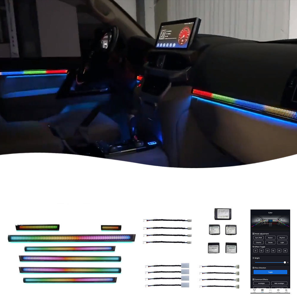 10-21 Landcruiser Factory Sale High Quality Ambient Light Car Interior Dragon Scale Magic Color 26 Lights for Toyota Landcruiser