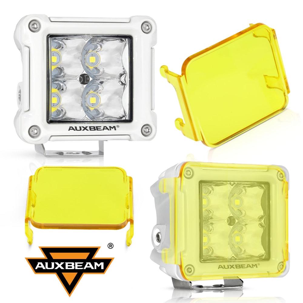 3" 40W LED Pods Light Spot/Flood Multicolor frame with wiring harness for JEEP - Auxbeam  – éclairage LED auto
