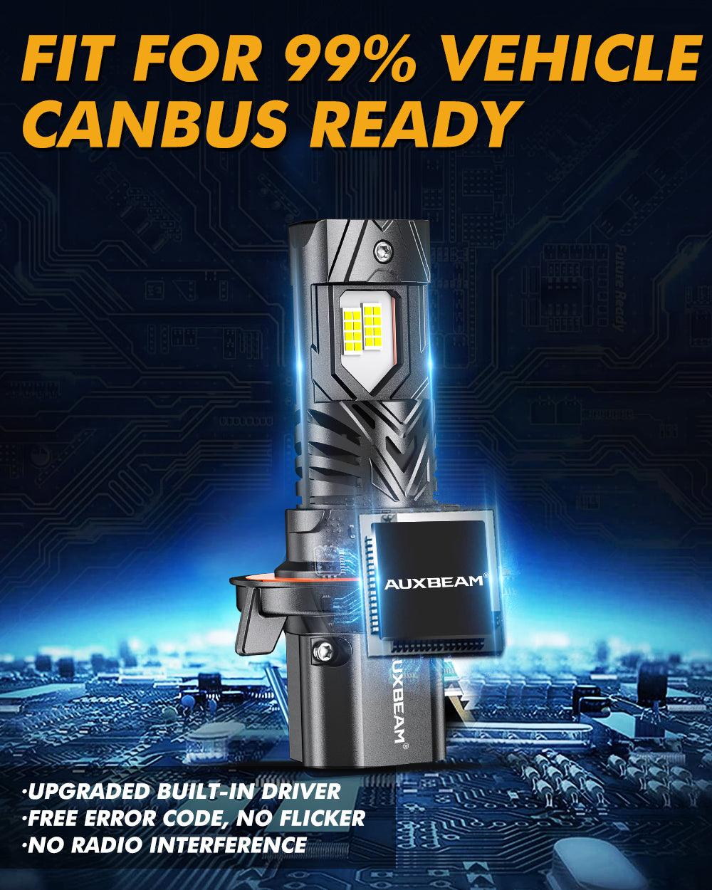 🆕H13/9008 LED Headlight Bulbs Q40 Series Ultra-High Brightness 120W 30000LM 6500K Cool White | 2 Bulbs - Auxbeam  – éclairage LED auto