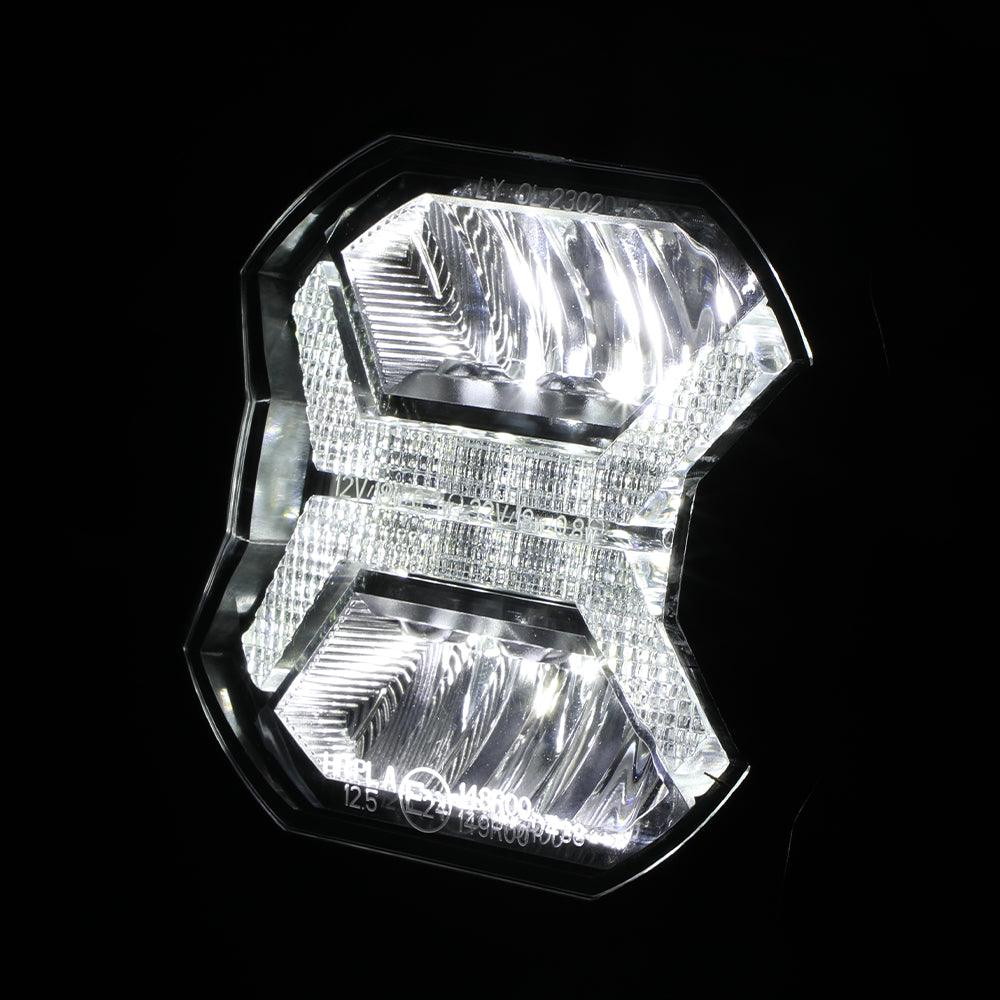 مصابيح ضباب LED مقاس 4 بوصات مع إضاءة نهارية بيضاء لسيارة جيب رانجلر JL 2018-2021