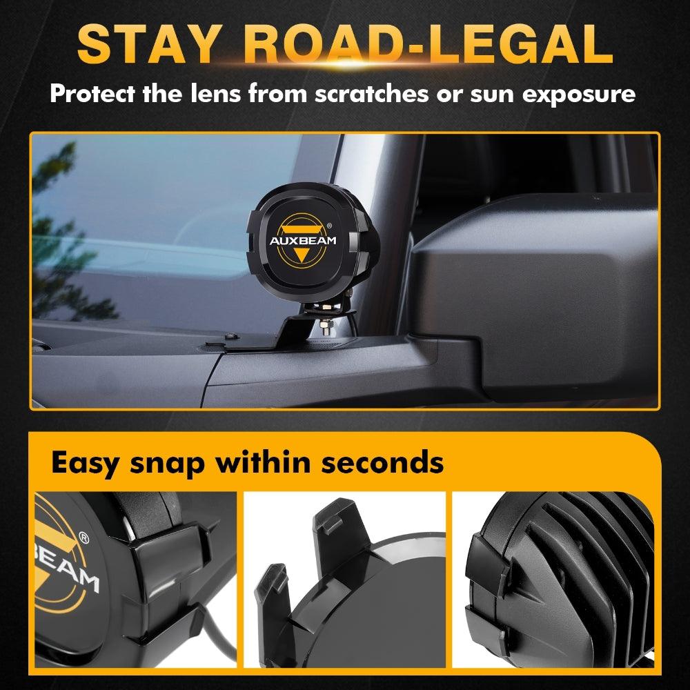 4 Inch Round LED Pod Lights Black Cover Light Shield Cover - Auxbeam  – éclairage LED auto