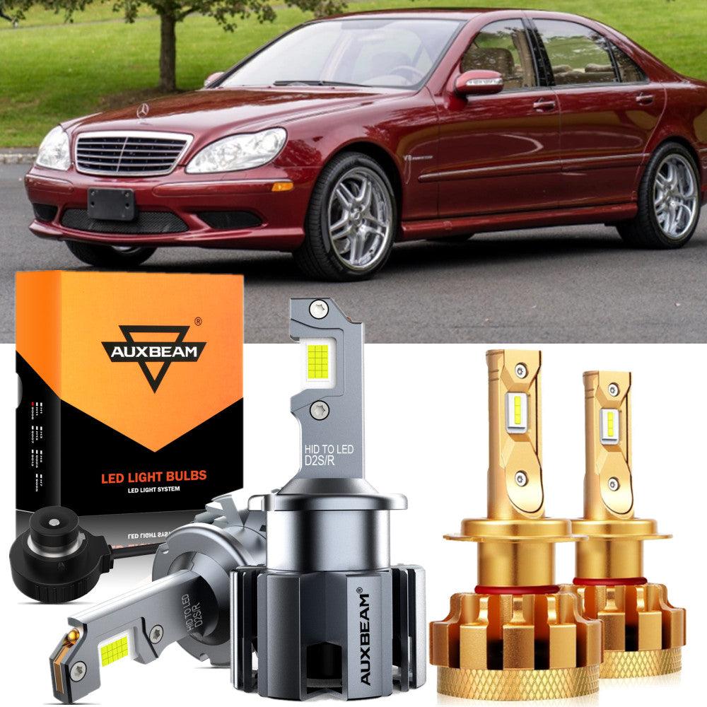 For 2001-2006 Mercedes-Benz S55 AMG with HID headlamps LED Light Bulbs High Low Beam Bundle - Auxbeam  – éclairage LED auto