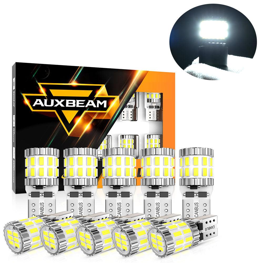 168 2825 W5W T10 LED License Plate/Side Marker/Interior Light Bulbs 3W 400% Brighter Canbus Error Free White B1 Series | 10 Bulbs 