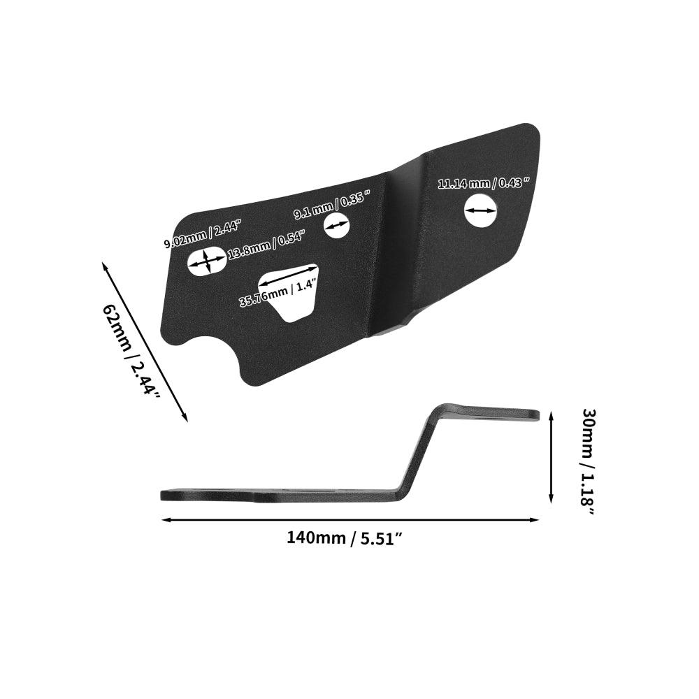 مصابيح LED مقاس 3 بوصات 96 واط 9600 لومن، 6 أوضاع إضاءة قيادة LED مع حامل تثبيت على العمود A لسيارة فورد برونكو 2/4 أبواب 2021 2022