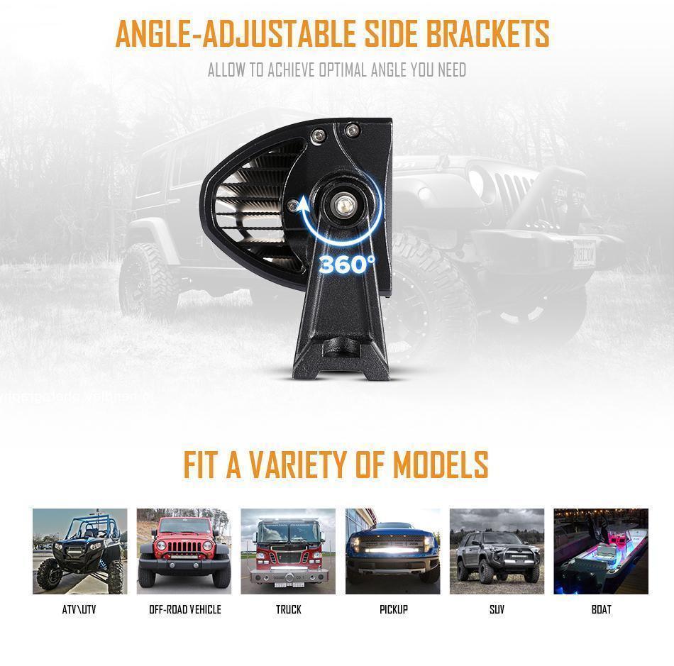 V-Series RGB Straight/Curved 5D lens Combo Beam Double Row LED Light Bar for Chevy Tahoe