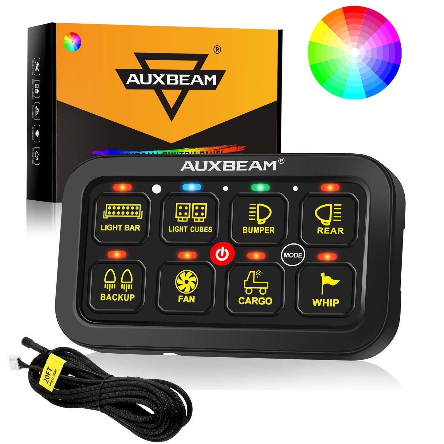 لوحة مفاتيح LED من سلسلة RGB 6/8/12 عصابة، وحدة تحكم في إضاءة الطرق الوعرة 